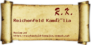 Reichenfeld Kamélia névjegykártya
